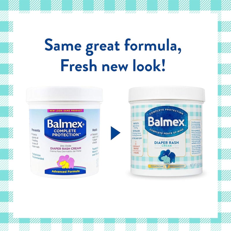 Balmex Complete Protection Daily Baby Diaper Rash Cream, Clinically Proven To Reduce Redness in Just One Use*, with Zinc Oxide + Botanicals, Pediatrician-Recommended & Dermatologist Tested, 16oz - Image 5